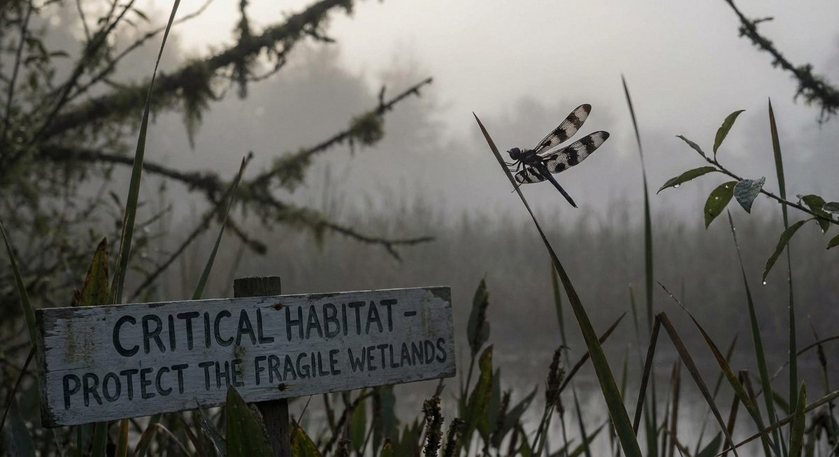 Gefährdete Libellenart